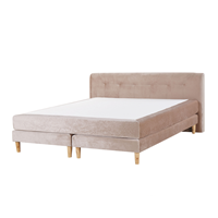 Beliani Boxspring fluweel beige 180 x 200 cm MARQUISE