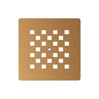 Saniclass Relievo Crag afvoerrooster 13.1x13.1x1cm Goud geborsteld OD-ARDBO