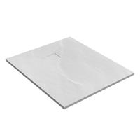 Saniclass Relievo Crag douchebak 100x120cm antislip antibacterieel mineraalmarmer mat wit DB-RC100x120W