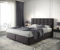 DELIFE Boxspringbett Dream-Fine 160x200 Mikrofaser Schwarz