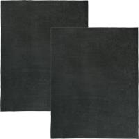 Erwin Müller Frottierdecke 2er-Pack Velours-Frottier anthrazit Gr. 150 x 200