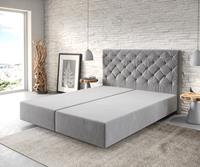 DELIFE Boxspringgestell Dream-Great 160x200 Mikrofaser Grau