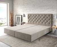 DELIFE Boxspringgestell Dream-Great 180x200 Mikrofaser Beige