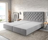 DELIFE Boxspringgestell Dream-Great 180x200 Mikrofaser Grau