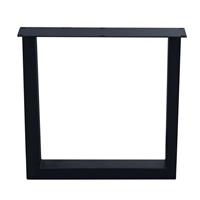 Furniture Legs Europe Zwarte U tafelpoot 72 cm (koker 10 x 5)