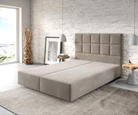 DELIFE Boxspringgestell Dream-Fine 140x200 Mikrofaser Beige