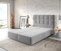 DELIFE Boxspringgestell Dream-Fine 140x200 Mikrofaser Grau