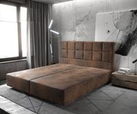 DELIFE Boxspringgestell Dream-Fine 180x200 Mikrofaser Braun