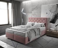 DELIFE Boxspringbett Dream-Great 140x200 Mikrofaser Rosé