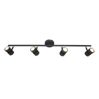 Steinhauer LED Deckenleuchte Natasja in Schwarz 4x 7W 1920lm GU10 4-flammig