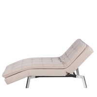 Beliani Chaise longue fluweel beige LOIRET