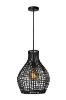 Lucide ALBAN Hanglamp E27/40W Rotan Zwart