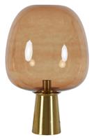 Light & Living Tafellamp 'Mayson' 40cm, brons+glas bruin