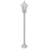 VIDAXL Garten-Pollerleuchte 6 Stk. E27 110 cm Aluminium Weiß