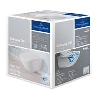 Villeroy & Boch Subway 3.0 pack wandcloset 56cm zonder spoelrand diepspoel met zitting Wit Alpin 4670ts01