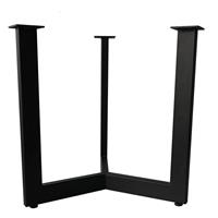 Furniture Legs Europe Zwarte stalen salontafel onderstel hoogte 43 cm en diameter 42 cm (40 x 20 mm)