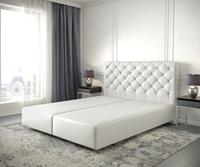 DELIFE Boxspringgestell Dream-Great 140x200 Kunstleder Weiß