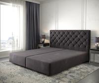 DELIFE Boxspringgestell Dream-Great 180x200 Mikrofaser Schwarz