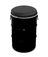 Barrelkings Barrel seat industrieel kruk 60L olievat zwart