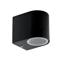 Groenovatie Wandlamp Down, Rond, GU10 Fitting, Waterdicht IP44, Mat Zwart