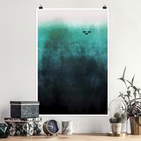 Klebefieber Poster Tiere Fische in der Tiefsee