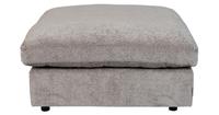 Zuiver Sense Hocker - B92 X D92 X H47 Cm - Stof Light Grey Soft - Grijs