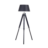 Beliani Staande lamp zwart MADEIRA