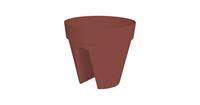 Elho - Blumentopf loft urban Balkonhalterung Ãœberlaufrohre Blumenkasten Balkonkasten GelÃnder Terracotta 7,5 Liter