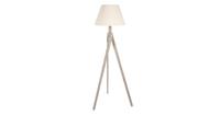 Clayre & Eef Vloerlamp 5LMP640 45*45*152 cm / E27 / max 40W Beige Hout / textiel Rechthoek Staande Lamp