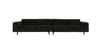 BePureHome STATEMENT XL 4-ZITS BANK 372 CM PLATTE BREDE RIB GRAPHITE