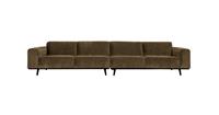 BePureHome STATEMENT XL 4-ZITS BANK 372 CM PLATTE BREDE RIB ROCK