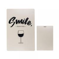 Massamarkt Tekstbord Smile, there's wine 20x30cm