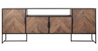24Designs Criss Cross Dressoir - B200 X D40 X H75 Cm - Zwart/Bruin