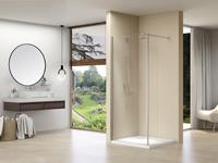 Van Rijn ST01 inloopdouche 100x200cm met 30cm vaste wand chroom