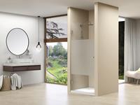 Van Rijn ST01 profielloze nisdeur met privacybaan 90cm chroom