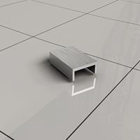 Stabilisatiestang Afdekkapje Slim tbv Muurprofiel RVS-Look