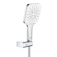 Grohe Rainshower 130 Smartactive Cube handdoucheset met verstelbare wandhouder, moon white