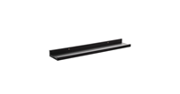 5five Foto wandplank Fixy - zwart - eiken hout look - x 10 x 4 cm -