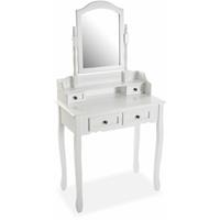 VERSA Venus Schminktisch mit Spiegel und Schubladen, 146x40x75cm - 