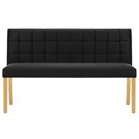 vidaXL Bankje 140 cm stof zwart