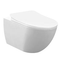 Douche Concurrent Toiletpot Hangend Creavit 35.3x51x34.2cm Wandcloset Keramiek Glans Wit Diepspoel Rimfree met Bidet