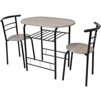 VIDAXL Frühstückstisch Bar-Set MDF Schwarz