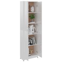 vidaXL Garderobenschrank Hochglanz-Weiß 55x25x189 cm Spanplatte 