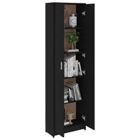 vidaXL Garderobenschrank Schwarz 55x25x189 cm Spanplatte 