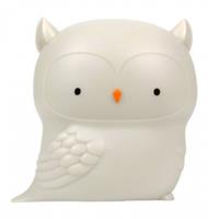 A Little Lovely Company ledlamp Owl junior 11,8 cm PVC wit