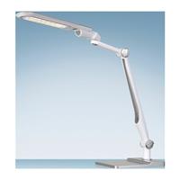 Hansa-by-styro Ledbureaulamp Multiflex, traploos dimbaar, 3 kleurtemperatuur-trappen, met voet en klem, zilver