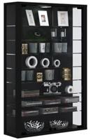 VCM Wandvitrine Sammelvitrine Glasvitrine Wand Vitrine Regal Schrank Glas Hängevitrine Vitrosa Mini, ohne LED schwarz