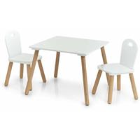 Zeller Kindertafel met 2 stoelen - Set "Scandi"