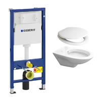 Geberit UP100 toiletset met SaniGoods toilet met bidetsproeier en zitting