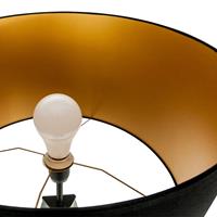 Lis Poland Vloerlamp Tago, driebeen, kap zwart/goud